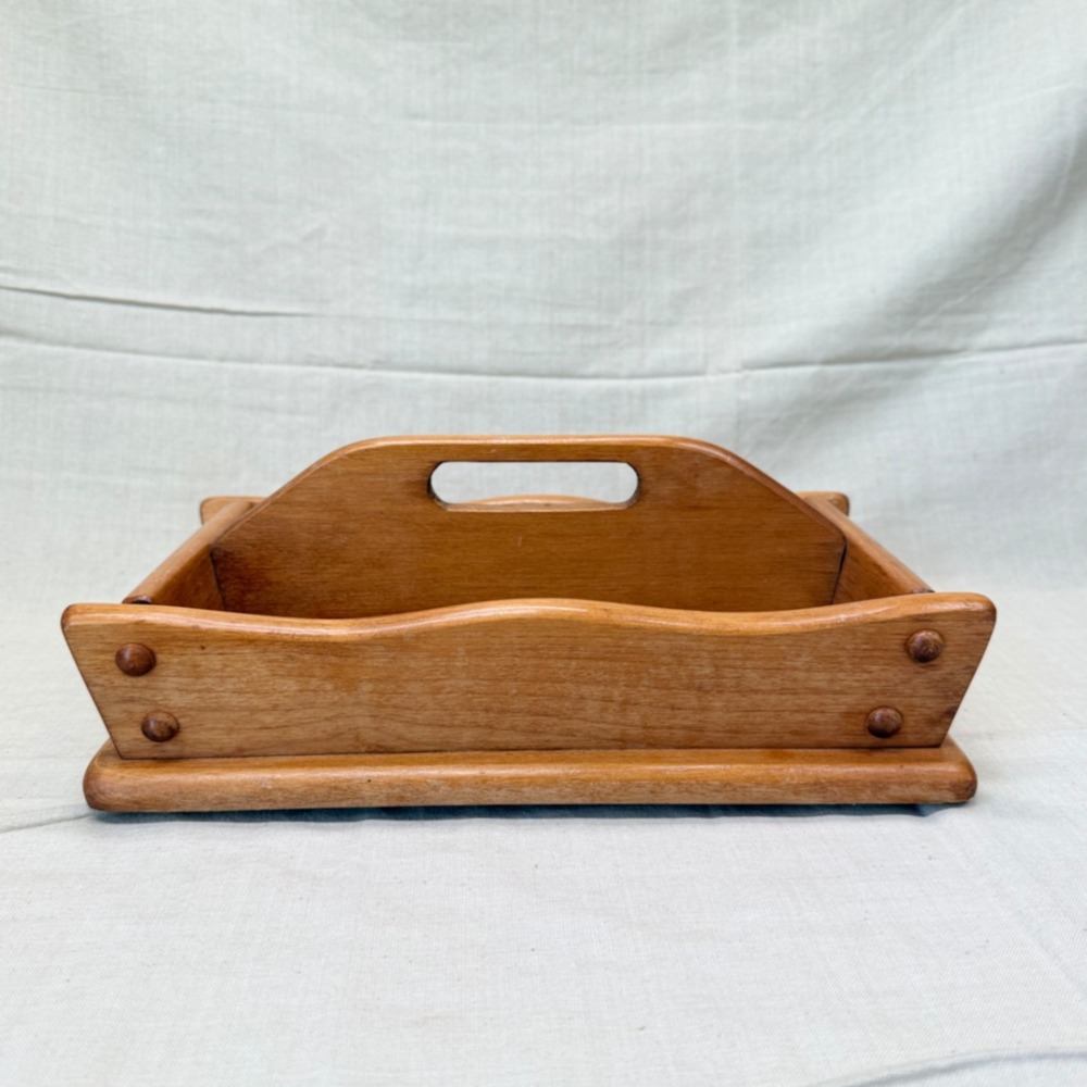 Vintage Wooden Mail Organizer Desktop Entryway Catchall Office Storage - Picture 4 of 11
